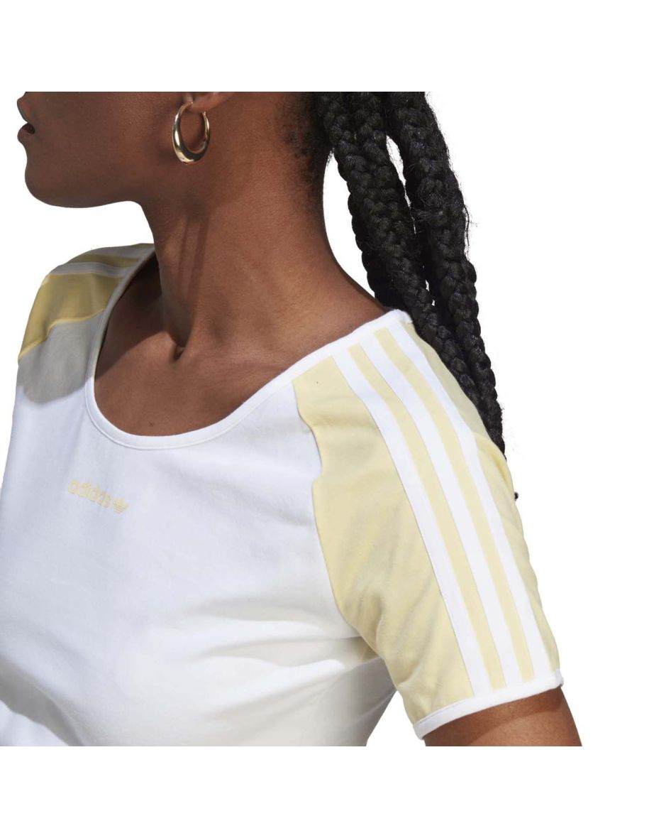 Women's adidas Originals Island Club Short T-Shirt in White - 4