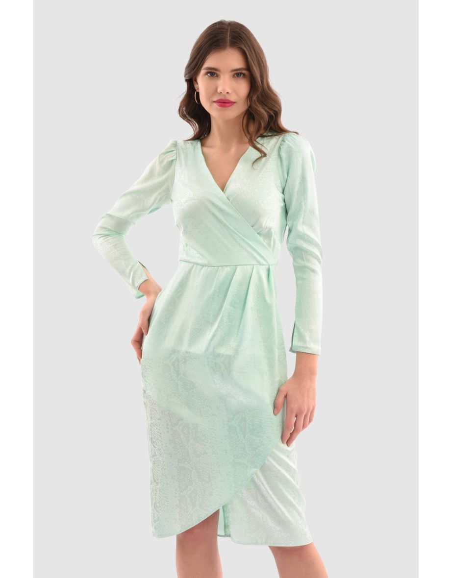 Closet London Mint Green Drape Skirt Dress