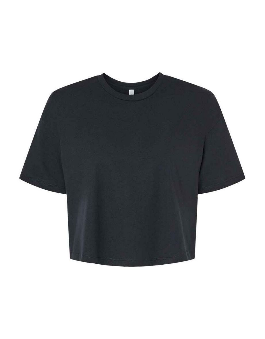 Bella + Canvas Womens/Ladies Jersey Cropped Crop T-Shirt - Black