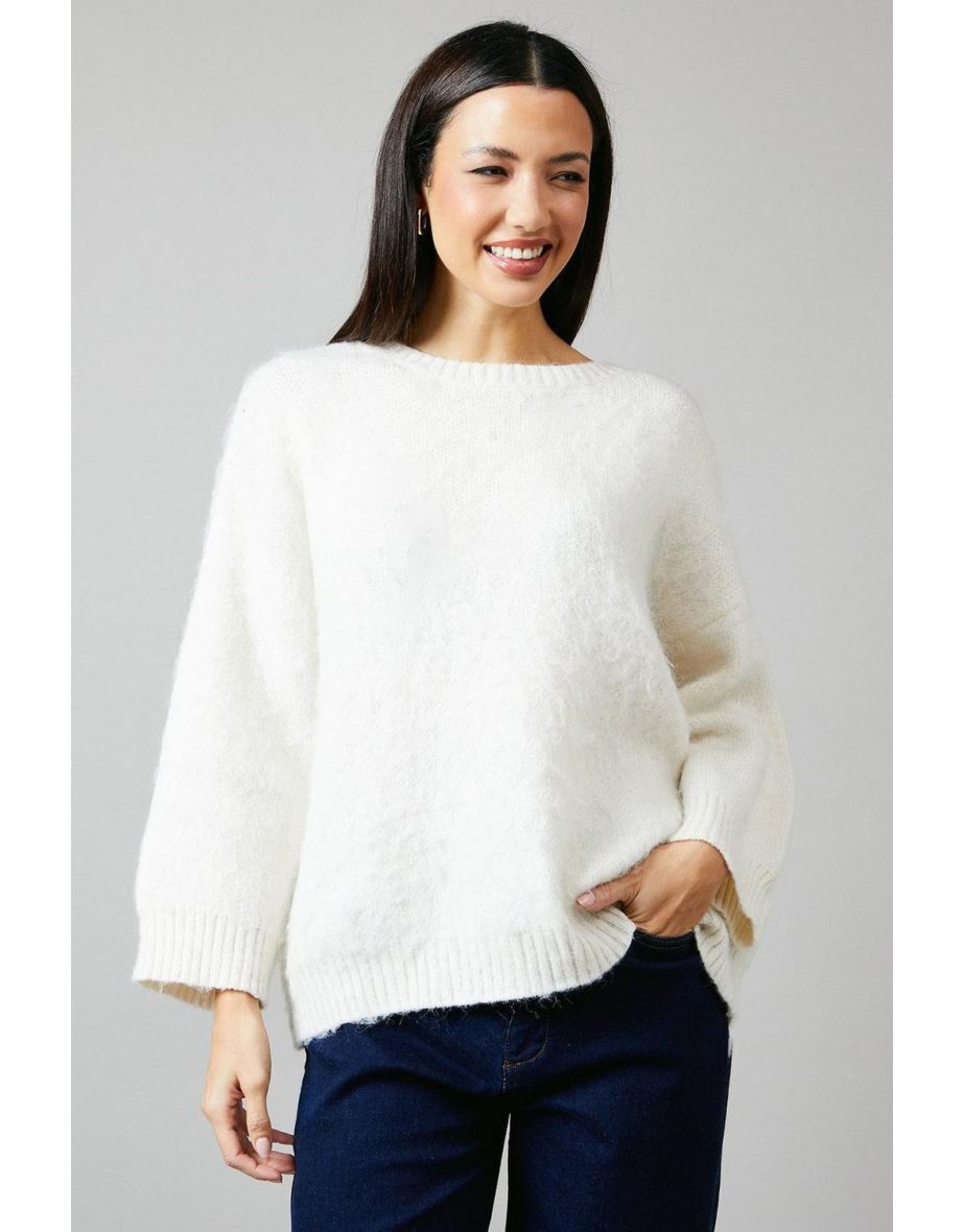 Low Tie Back Slouchy Jumper