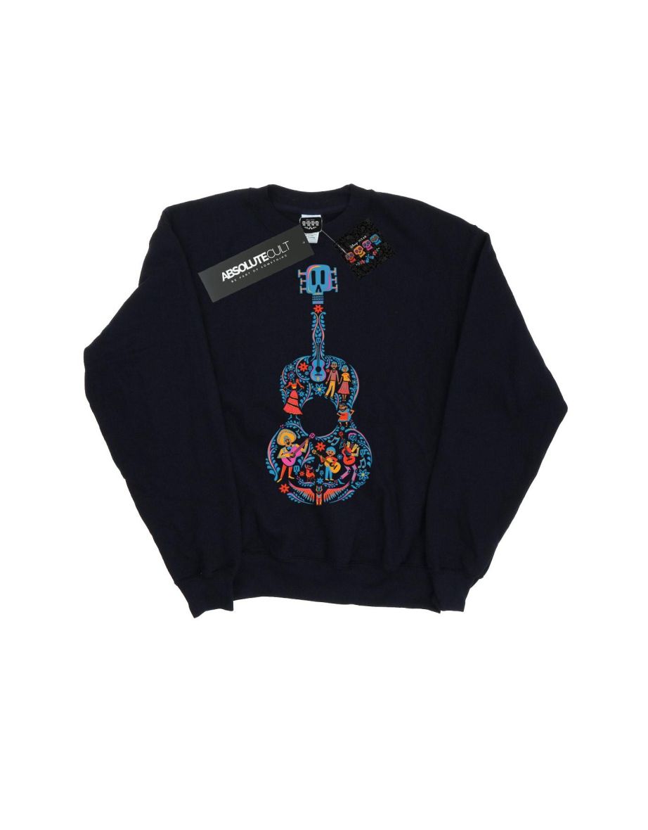Disney Boys Coco Guitar Pattern Sweatshirt - Navy Blue