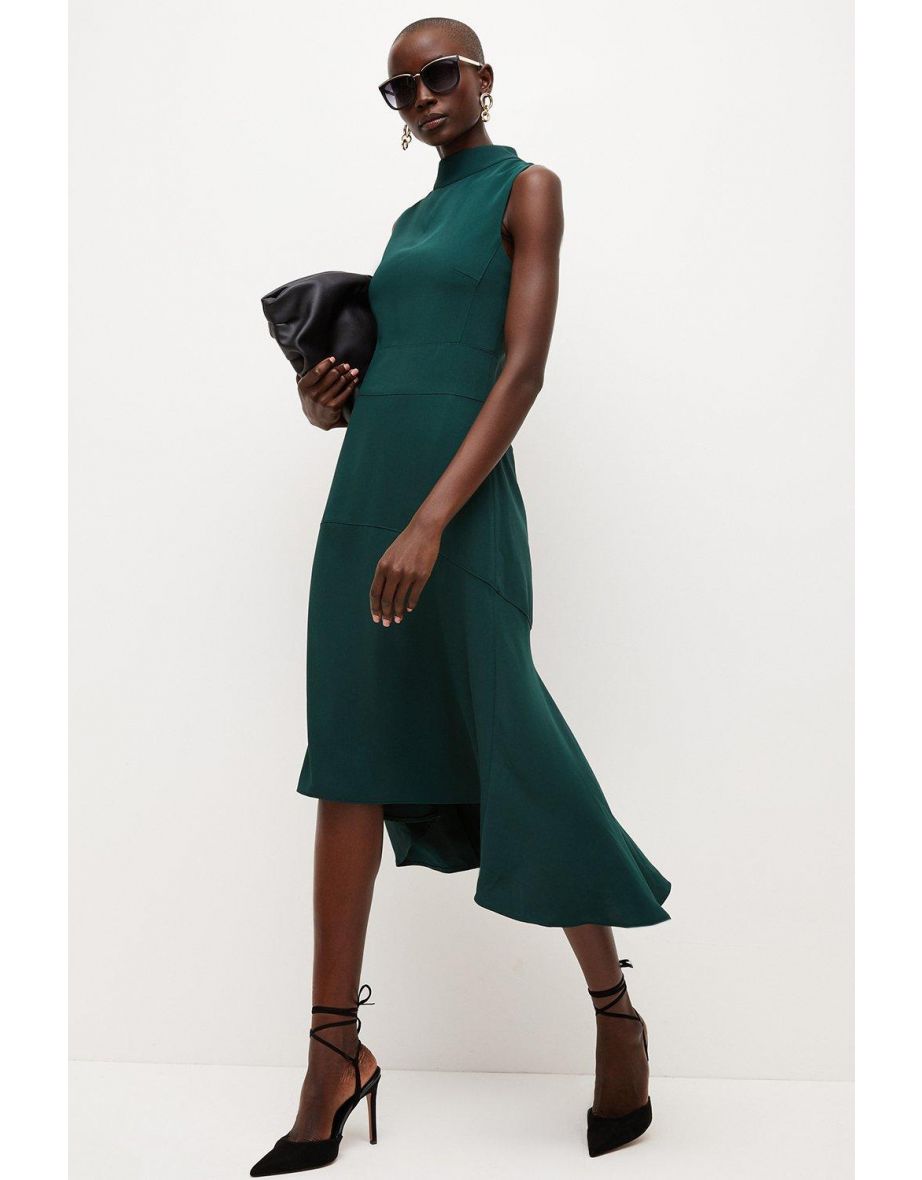 Shop Petite Soft Tailored High Low Midi Dress Online in Qatar VogaCloset