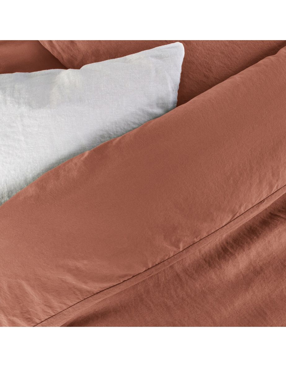 Annaba Two-Sided Washed Linen and Cotton Pillowcase - 4