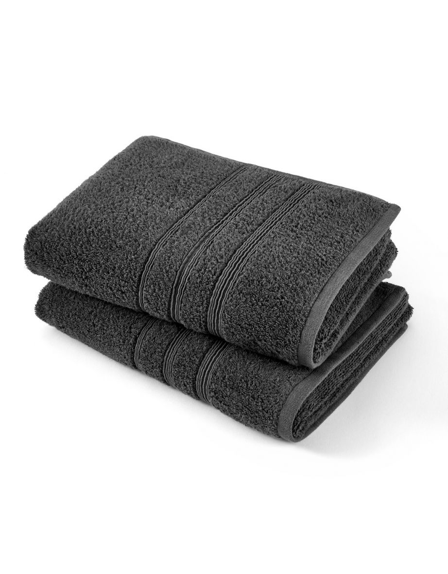 Set of 2 Scenario Towels in Organic Cotton, 600g/m²