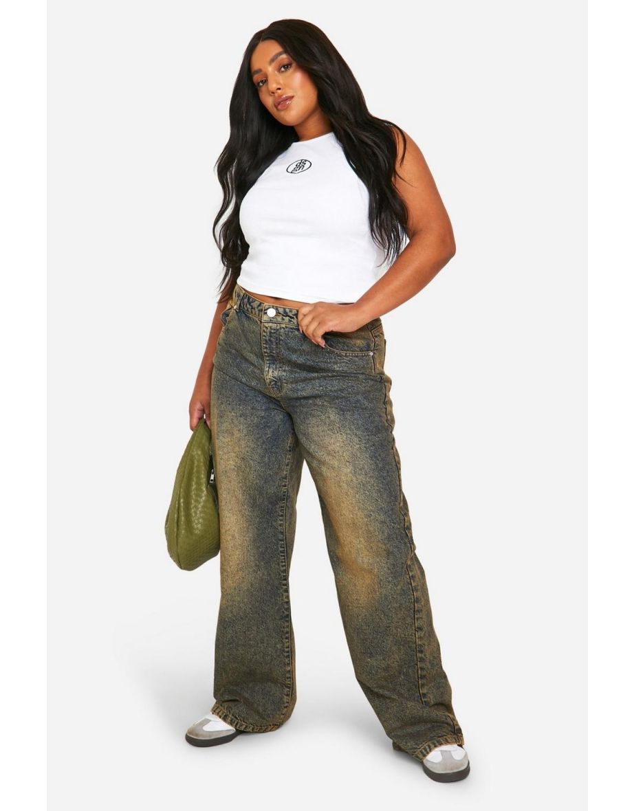 Plus Basics High Waisted Boyfriend Jeans