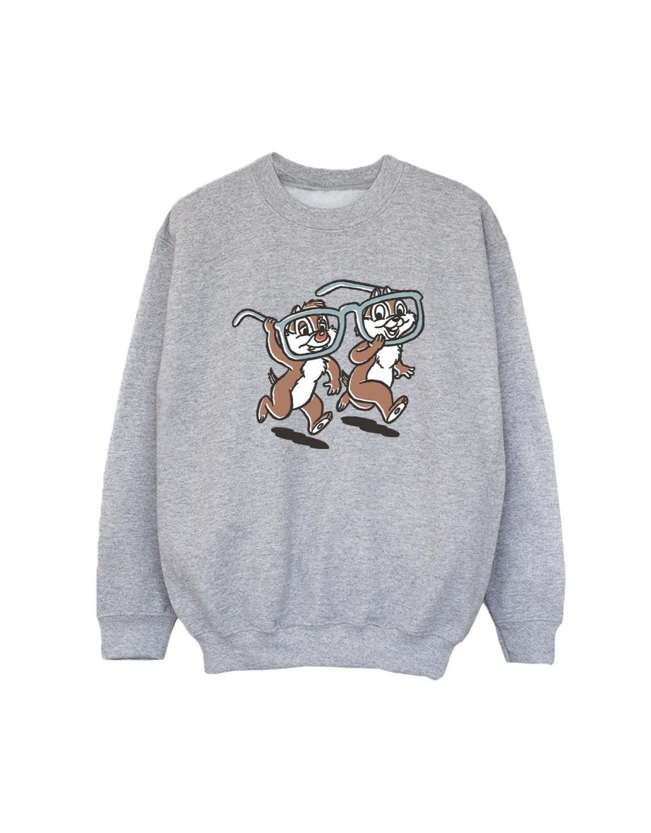 Disney Boys Chip ´n Dale Glasses Sweatshirt - Sports Grey