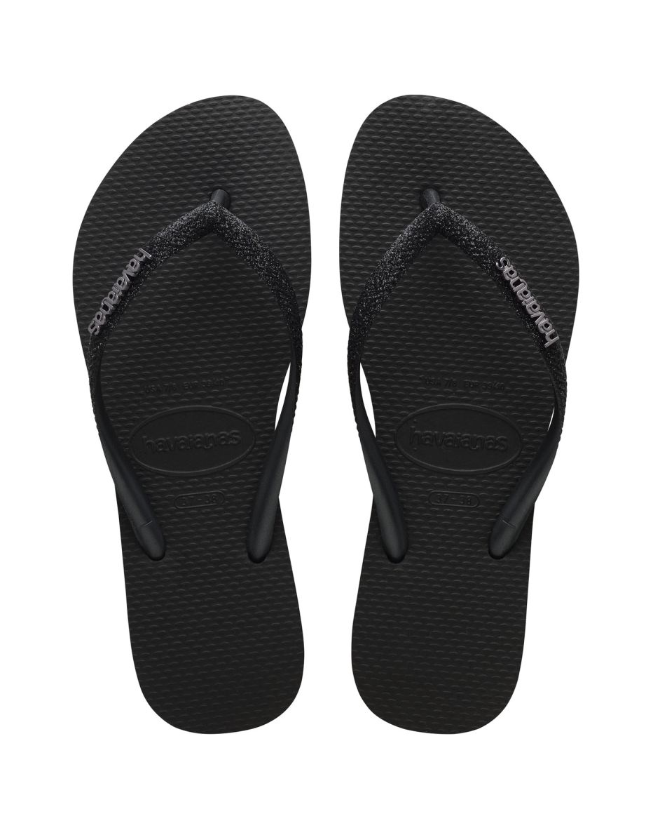 Havaianas Womens Slim Glitter II Metallic Sandals Thongs Flip Flops
