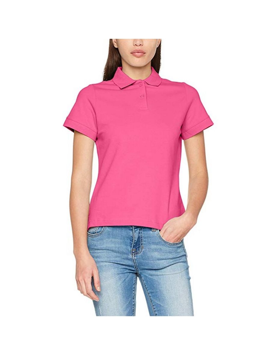Fruit Of The Loom Ladies Lady-Fit Premium Short Sleeve Polo Shirt - Fuchsia - 2