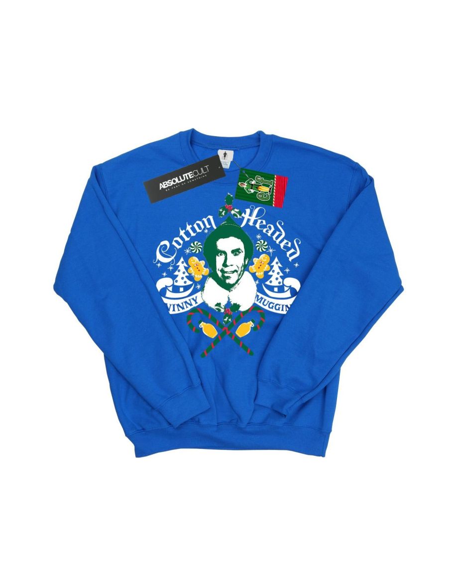Elf Girls Headed Ninny Muggins Sweatshirt - Royal Blue