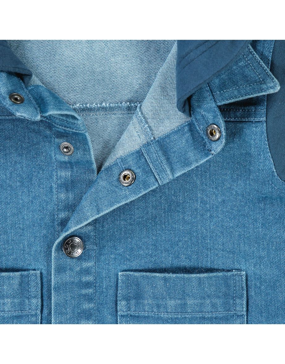 Denim/Fleece Hooded Jacket - 7