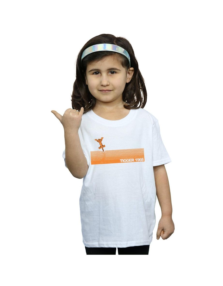 Disney Girls Winnie The Pooh Tigger 1968 Cotton T-Shirt - White