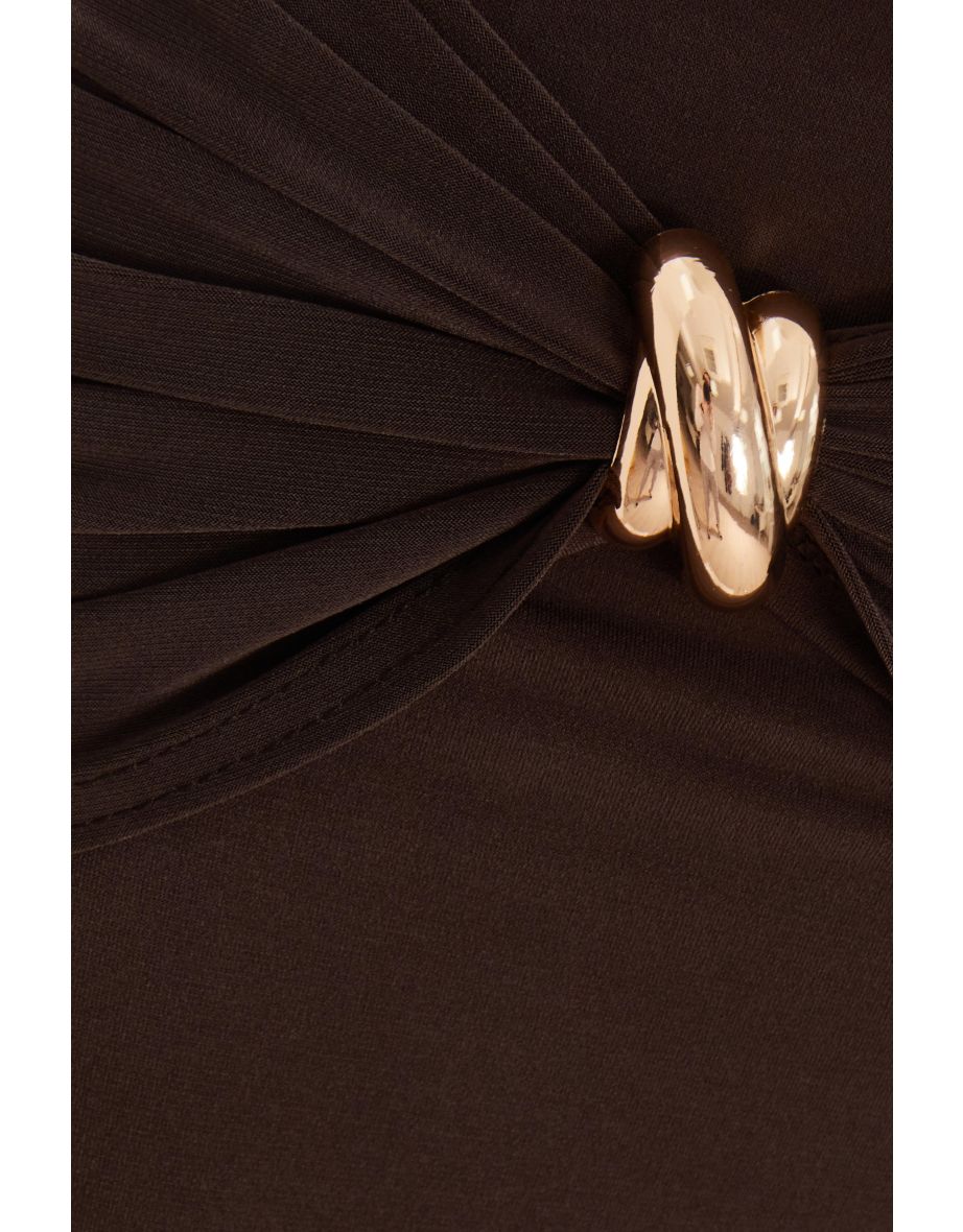 Brown Maxi Skirt - 5