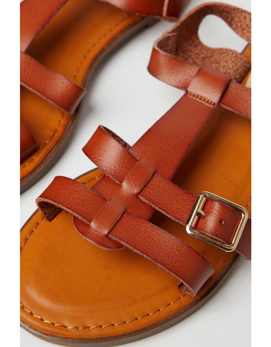 Good For The Sole: Mara Comfort T Bar Flat Sandals - 3