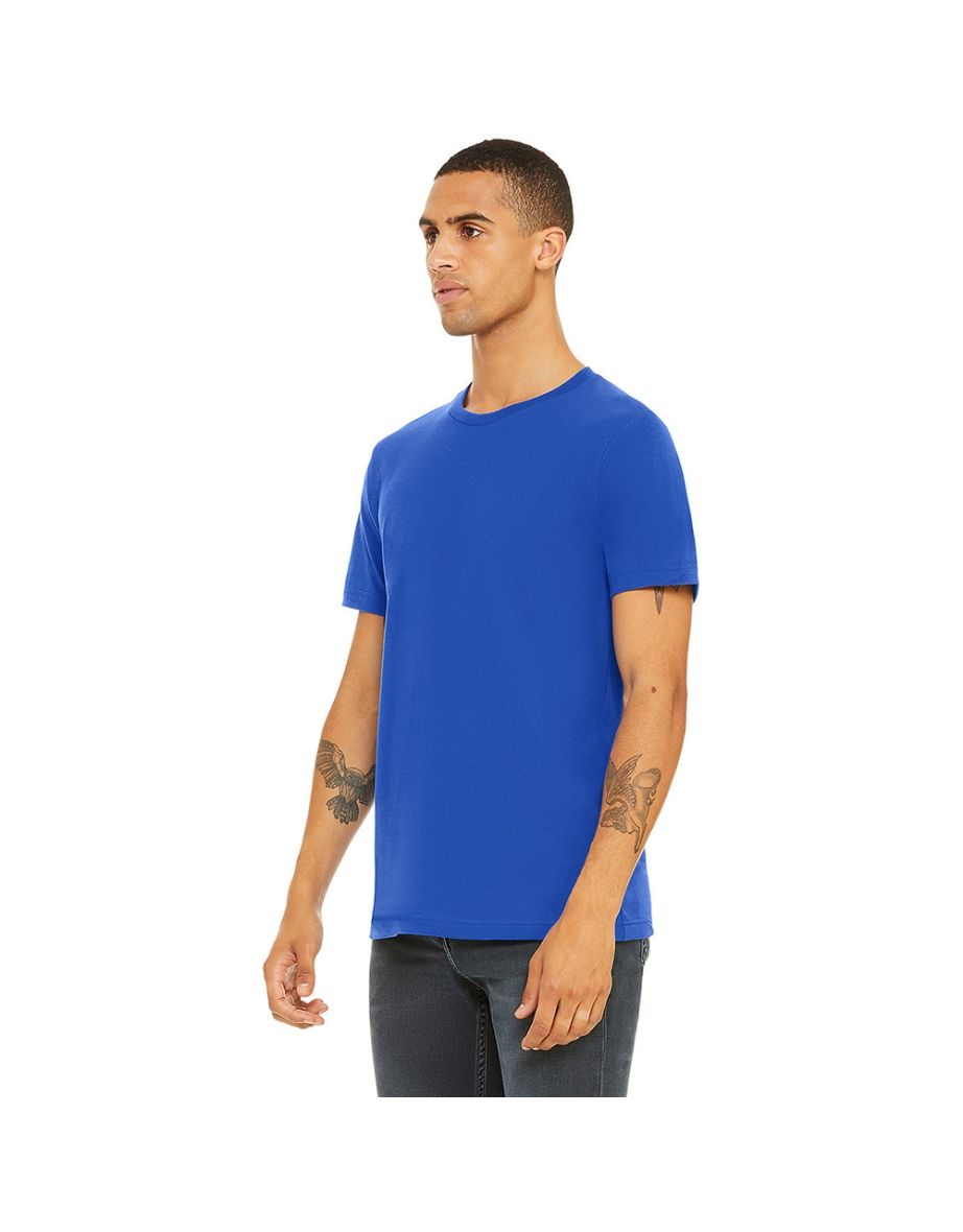 Canvas Jersey Crew Neck T-Shirt / Mens Short Sleeve T-Shirt - True Royal - 3