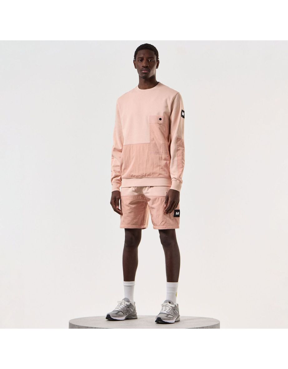 Men's Weekend Offender Sirenko Crewneck Sweatshirt in Pink