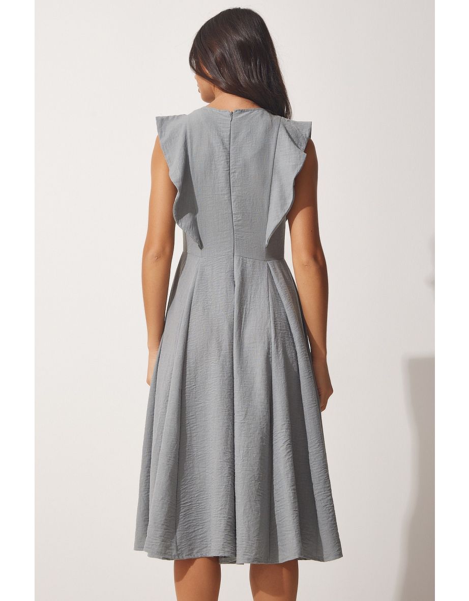 Dress - Gray - A-line - 3