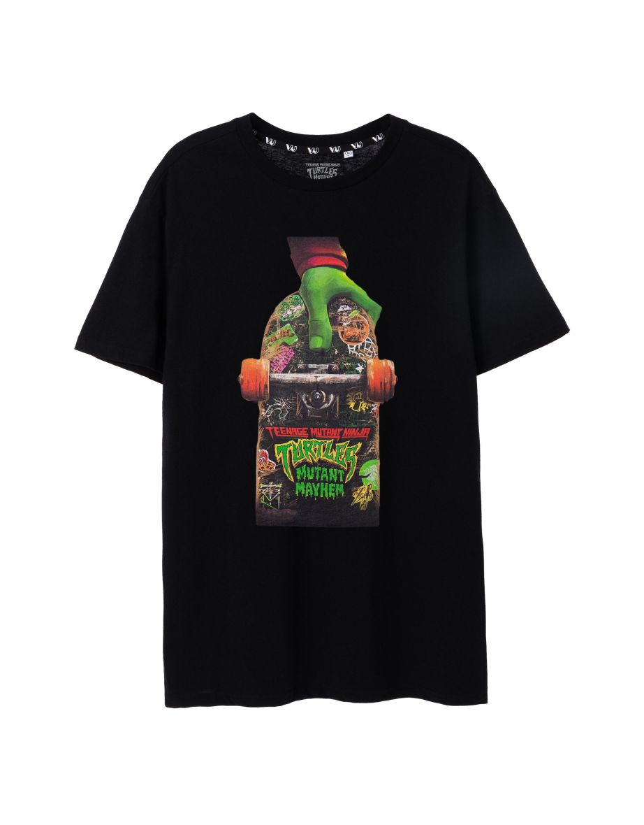 Teenage Mutant Ninja Turtles: Mutant Mayhem Mens Skateboard T-Shirt - Black