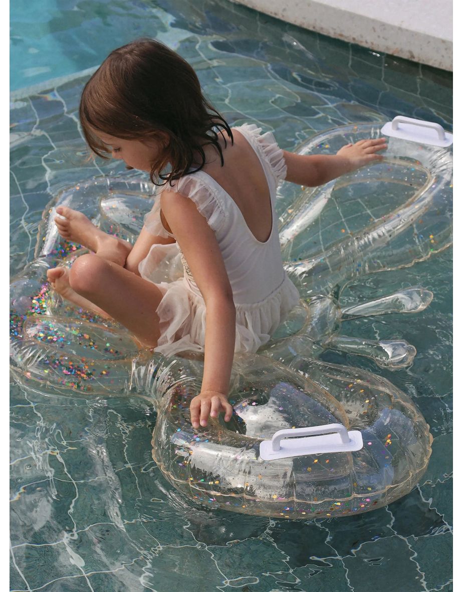 Girls Lie-On Float Cotton Candy Glitter in Multicolour (112cm)
