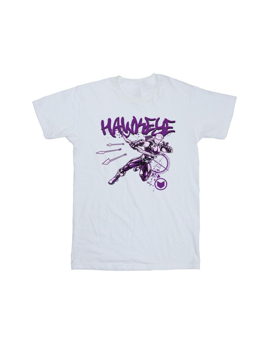 Marvel Boys Hawkeye Shoots T-Shirt - White - 1