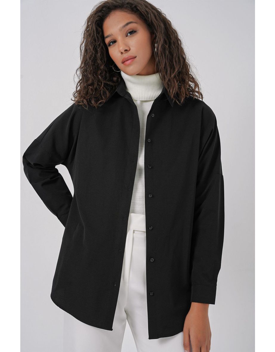 Oversize Basic Shirt - Black