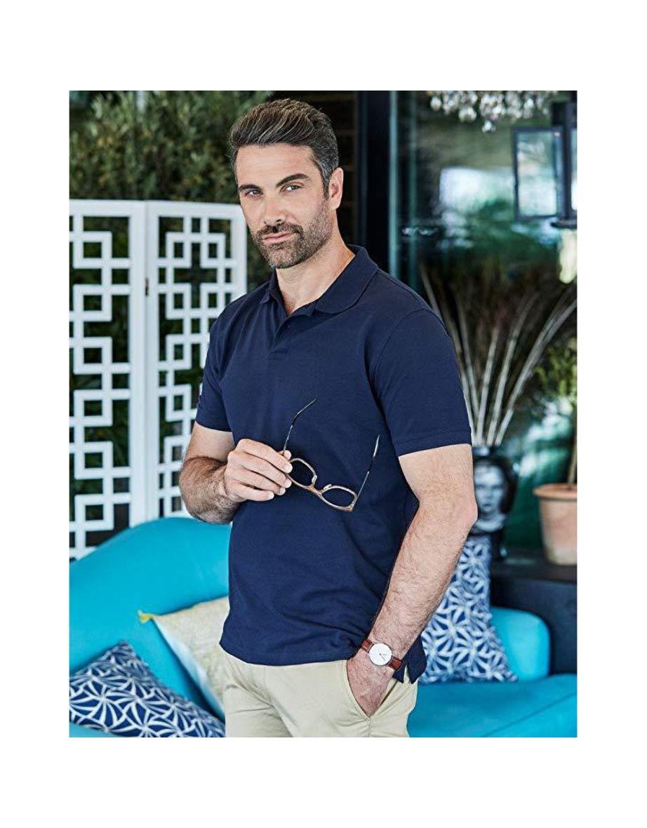 Trendyol Collection Polo T-shirt - Navy Blue - Slim Fit