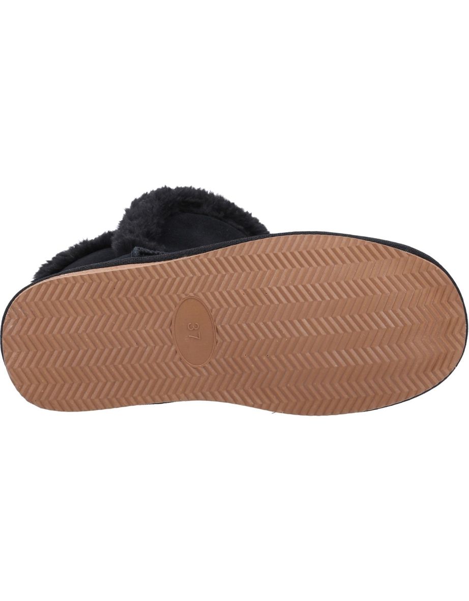Hush Puppies Womens/Ladies Ashleigh Suede Slipper Boots - Black - 3
