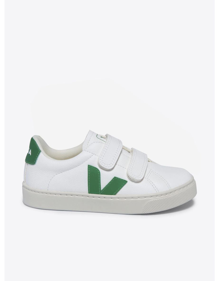 Veja Kids Esplar ChromeFree Leather Trainers in White - 4