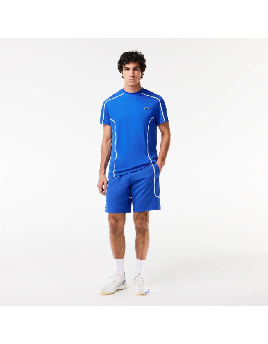 Men's Lacoste Ultra-Dry Piqué Tennis T-Shirt in Blue