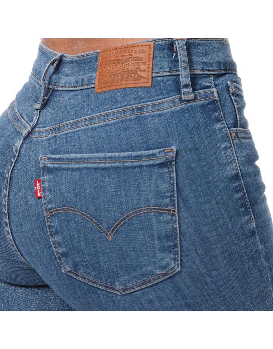 Women's Levis 720 High Rise Super Skinny Jeans in Blue - 2