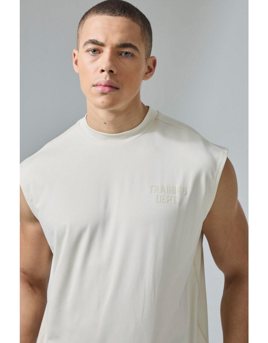 Active Training Dept Oversized Vest - ecru