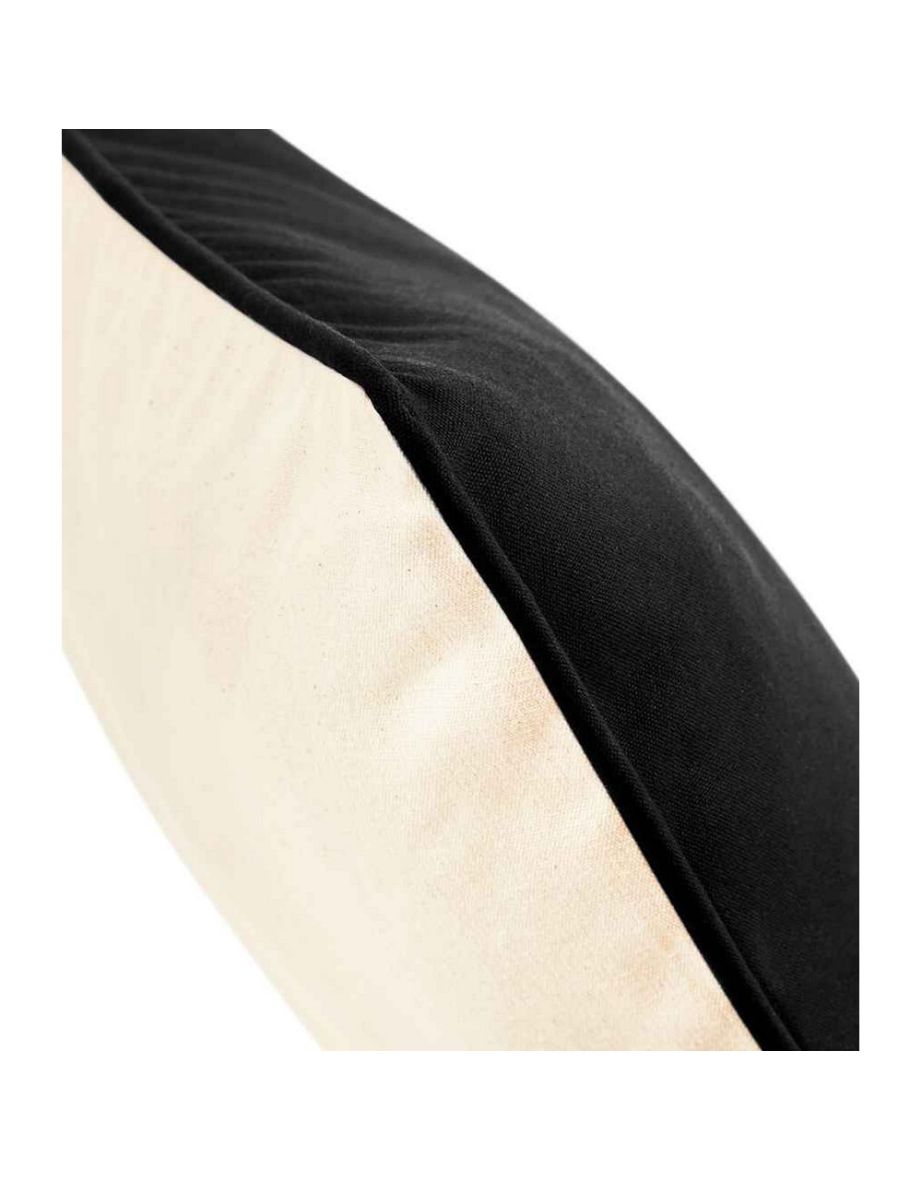 Westford Mill Fairtrade Piped Cushion Cover - Natural/Black - 1