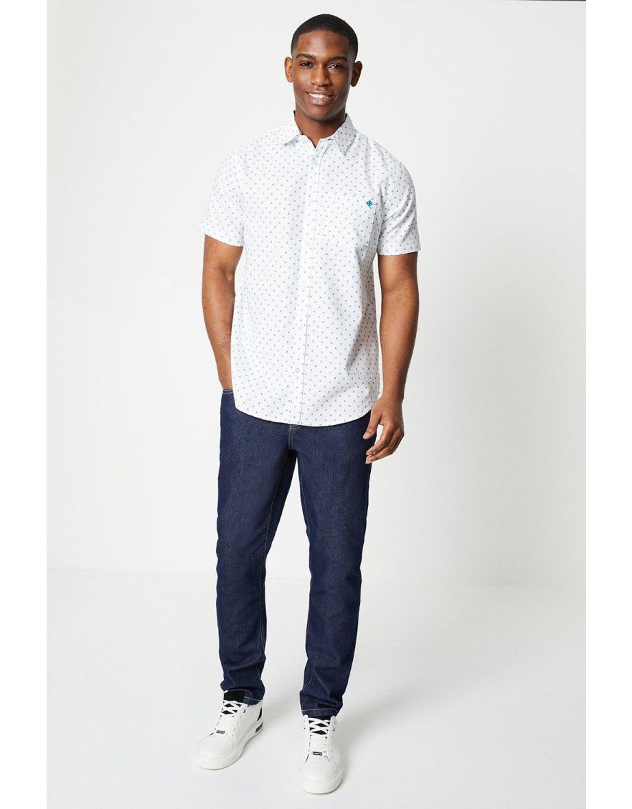 Dash Print Short Sleeve Shirt