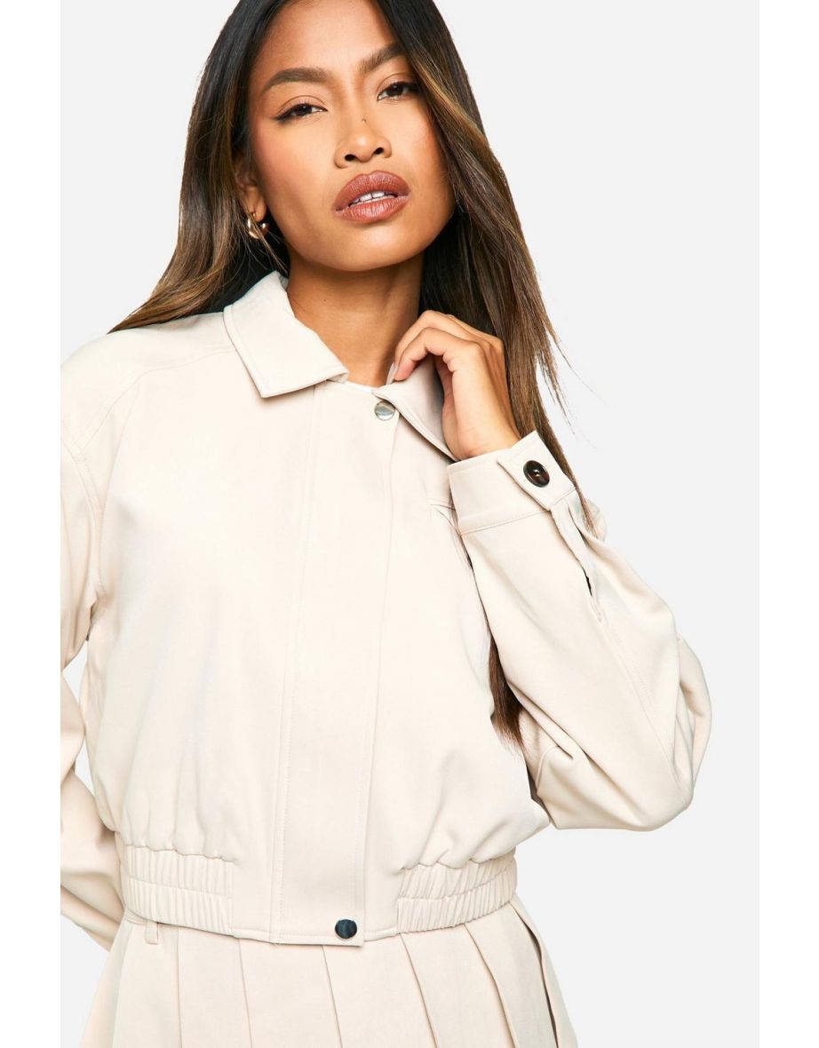Relaxed Fit Tailored Bomber Jacket - stone - 3