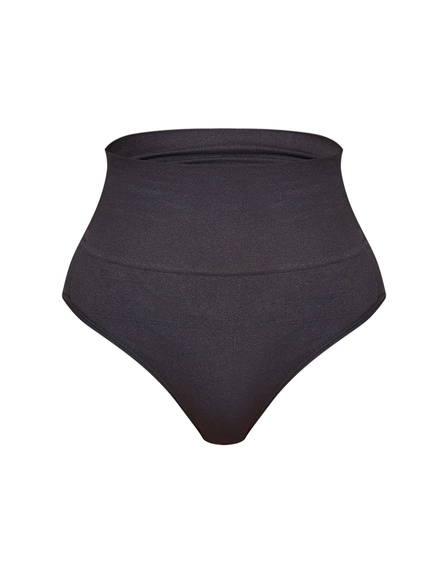Black Shapewear High Waist Control Brief - 2
