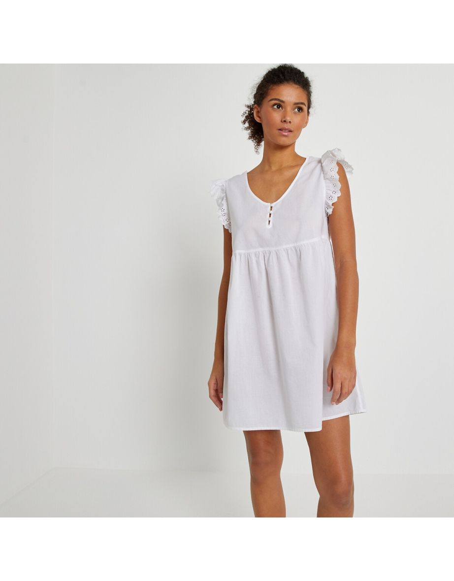 White cotton discount broderie anglaise nightdress