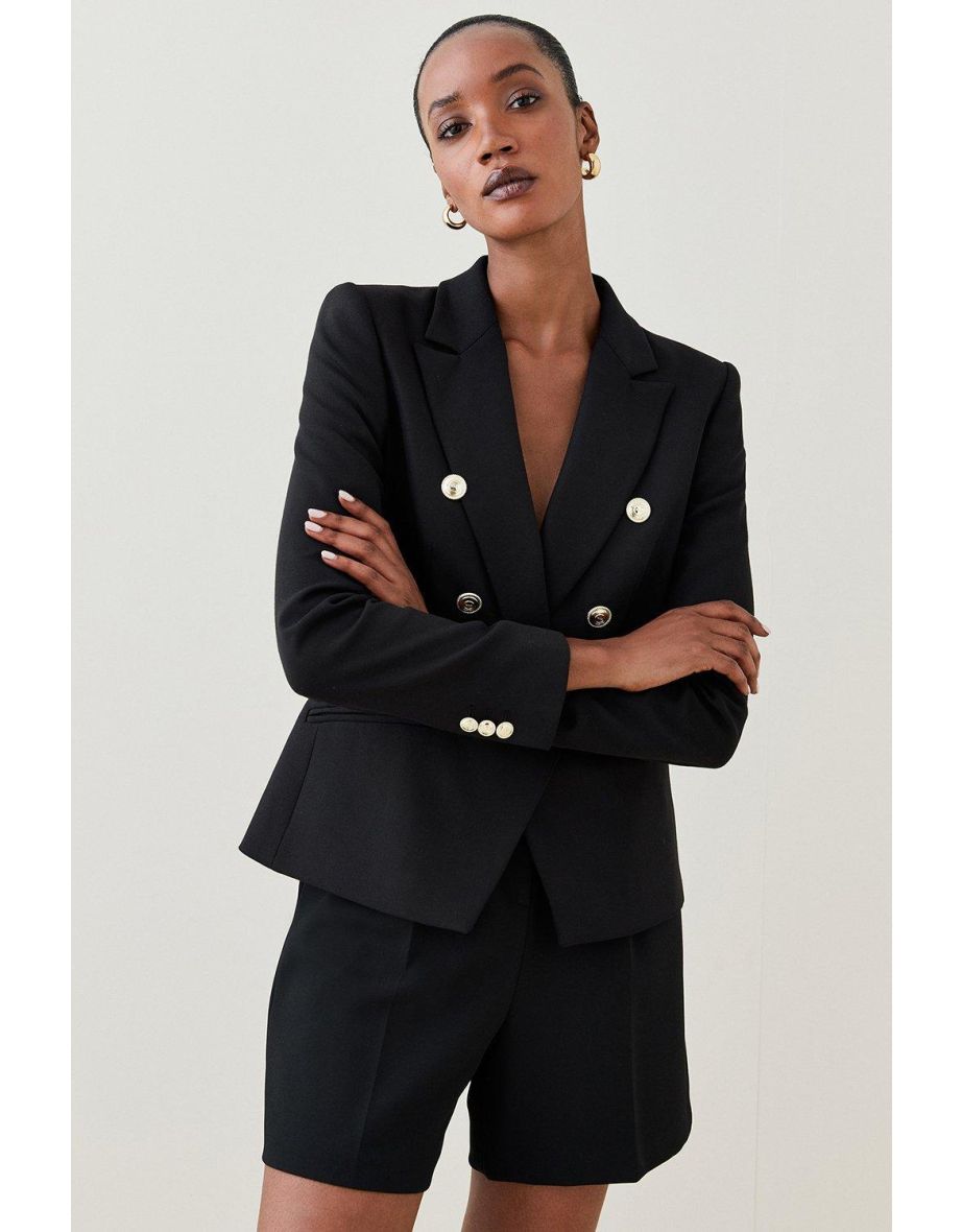 Tailored Button Military Blazer