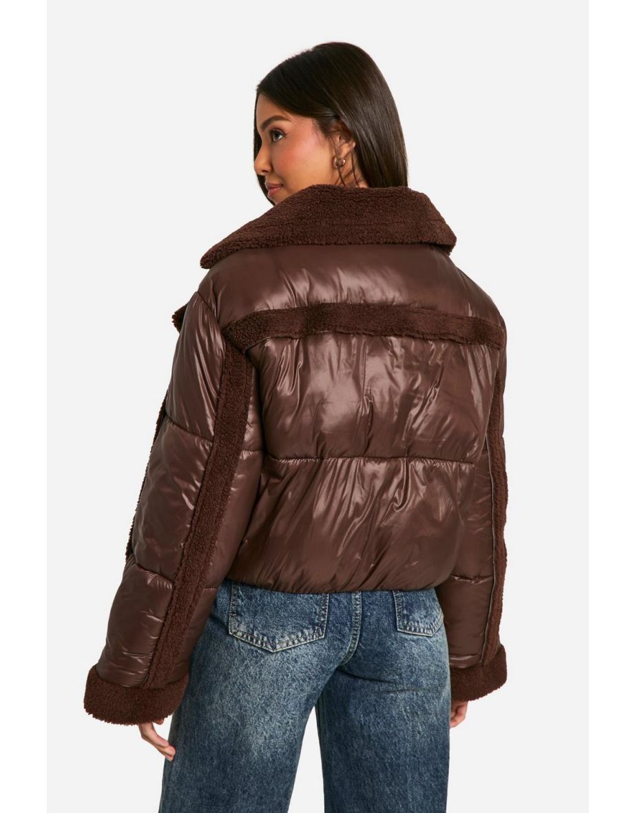 Panelled Puffer Aviator - 3