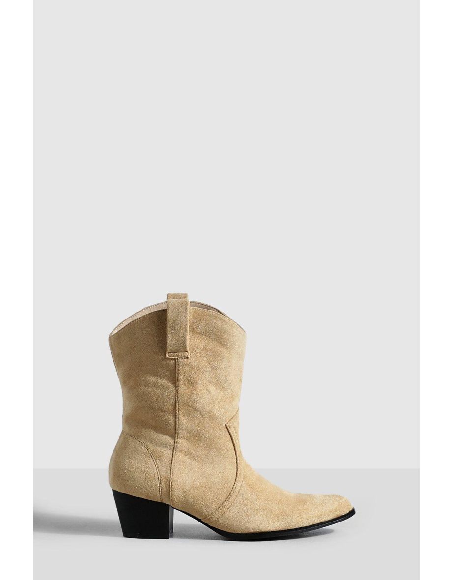 Wide fit cowboy ankle boots hotsell