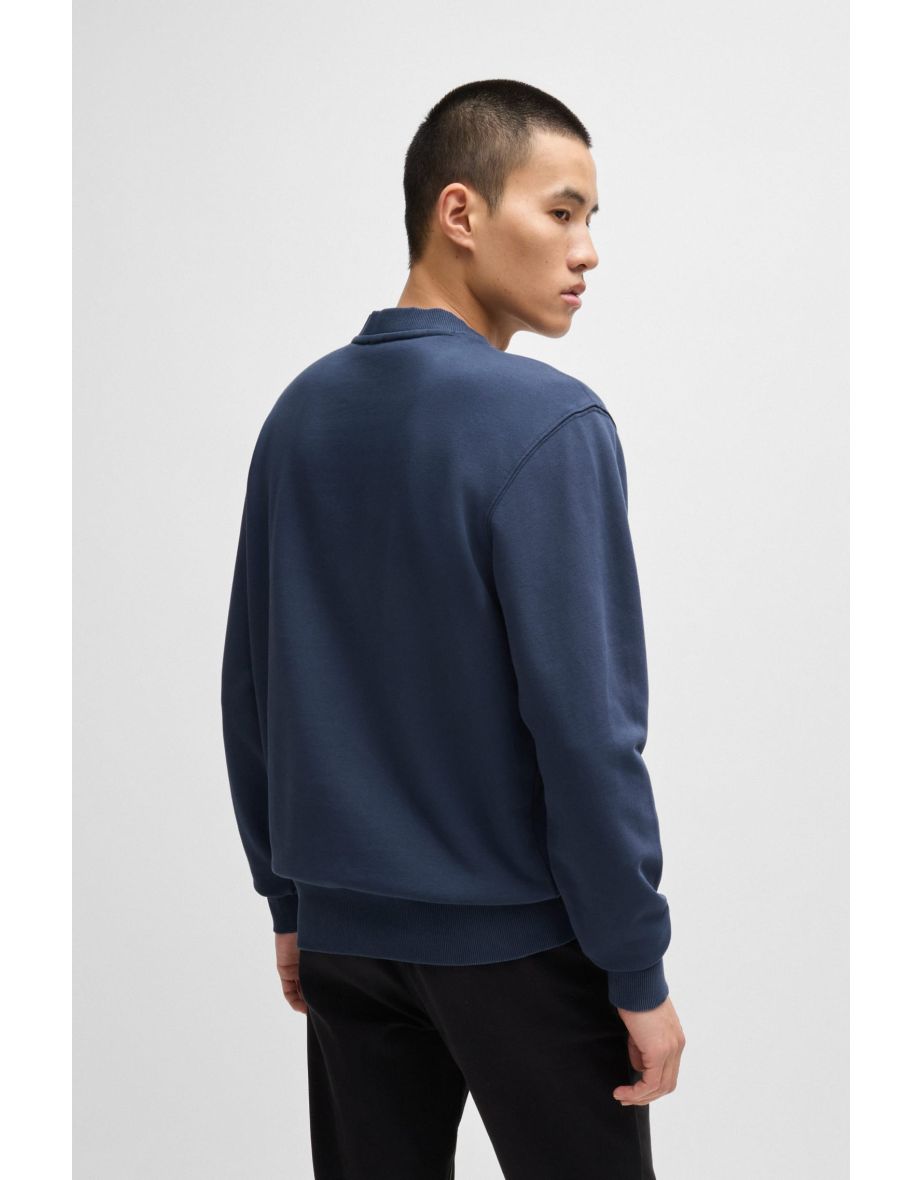 Men's Hugo Boss Logo Crewneck Sweatshirt in Blue - 4