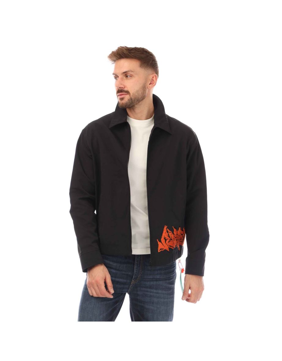 Men's Off White Neen Harrington Jacket in Black