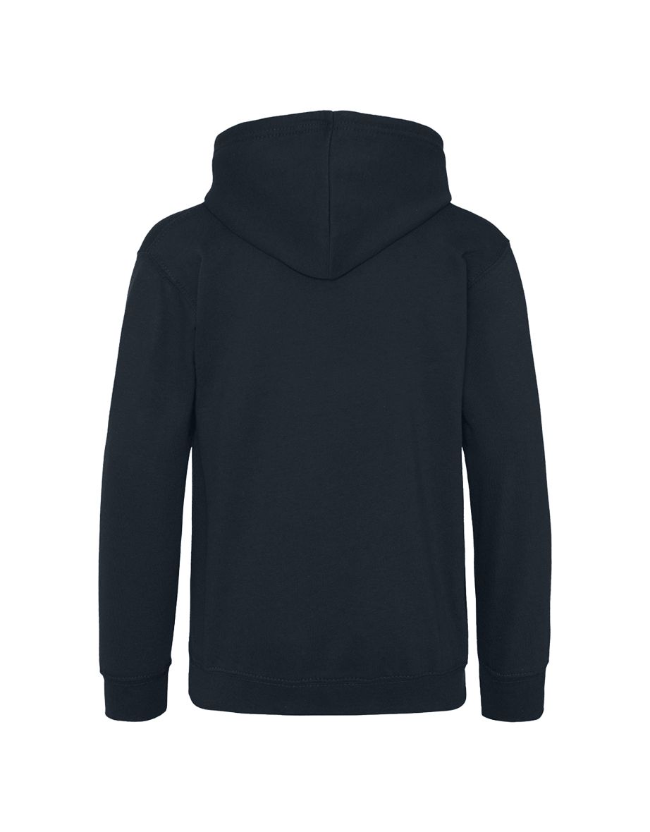 Awdis Mens Varsity Hooded Sweatshirt / Hoodie / Zoodie - New French Navy/Fire Red - 1