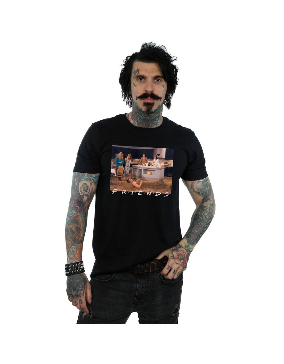 Friends Mens Joey Mermaid T-Shirt - Black