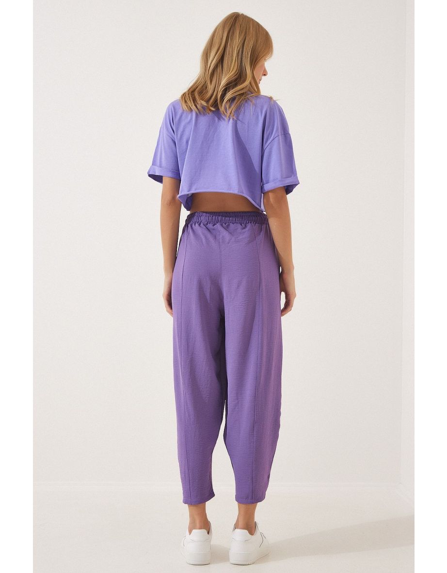 Women's Lilac Airobin Baggy Shalwar Pants - 2
