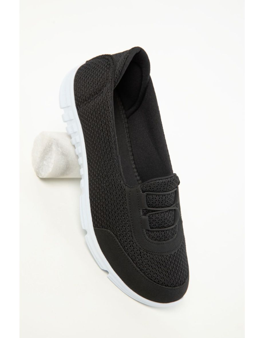 Women's Black Sneakers - 5