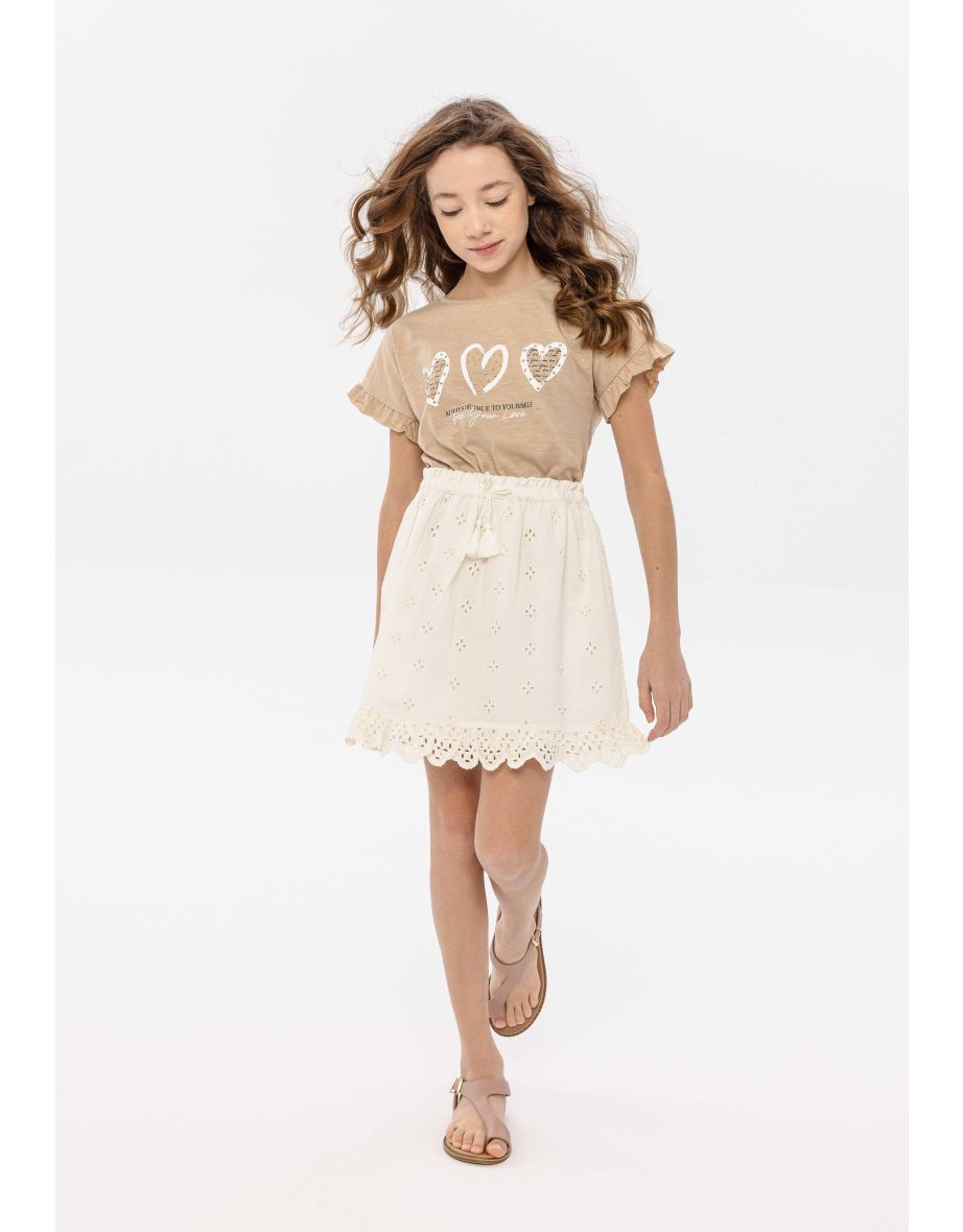 Girls Broderie Anglaise Skirt