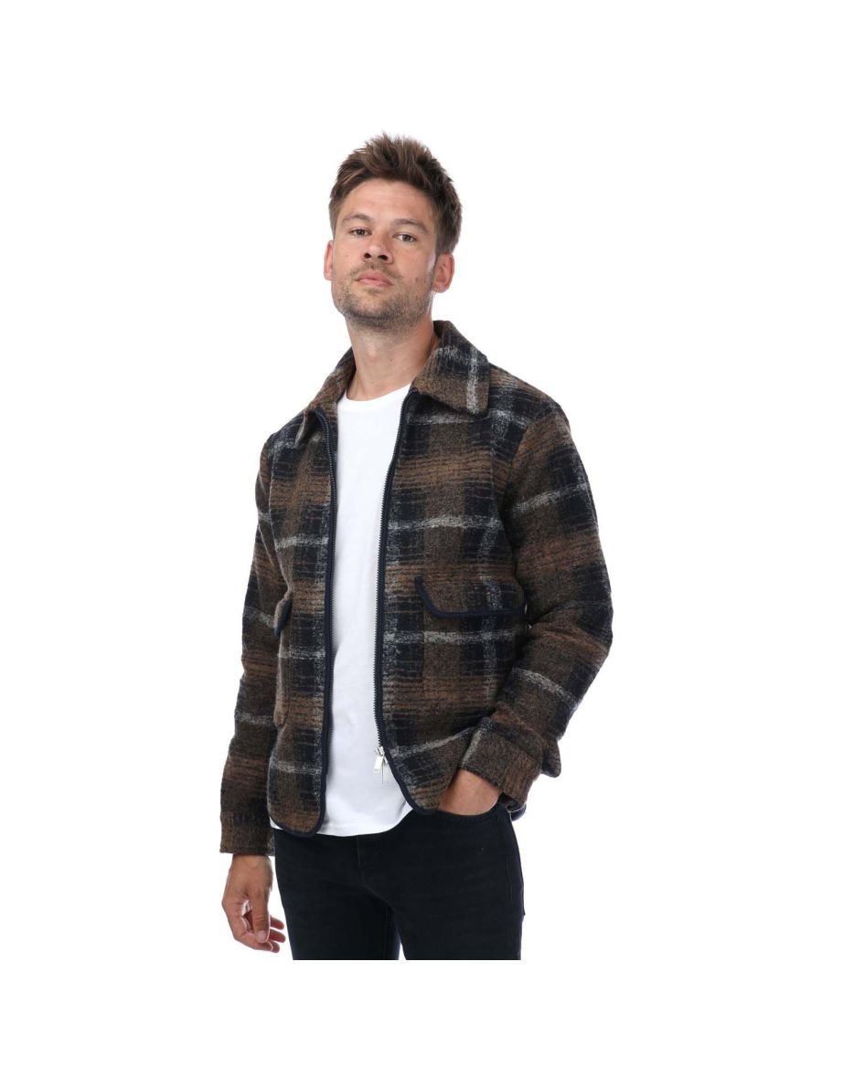 Men's Selected Homme Zip Up Jacket in Blue
