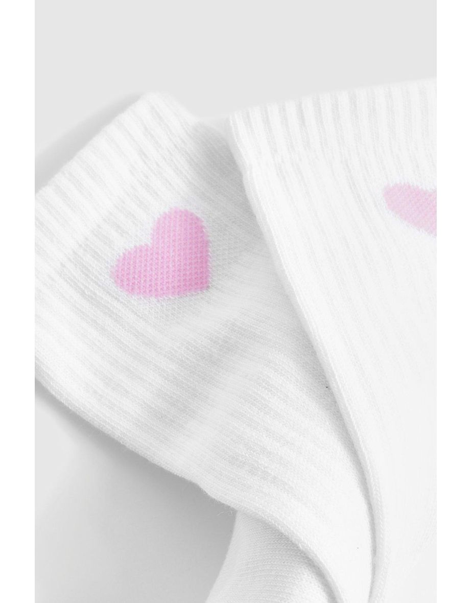 Heart Detail Single Sock - pink - 3