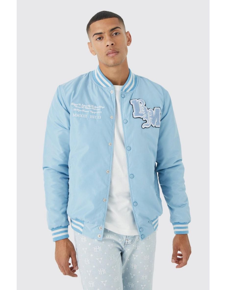 light blue varsity jacket womens