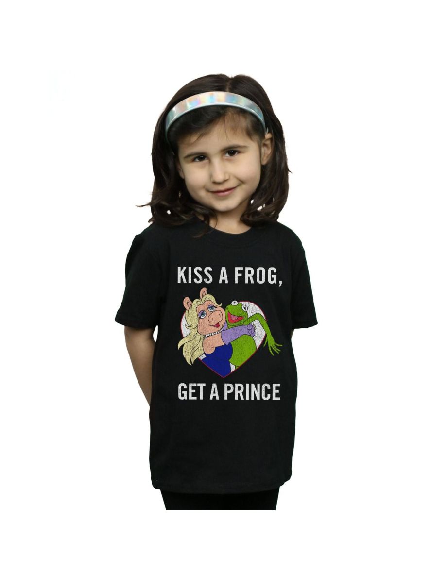 Disney Girls The Muppets Kiss A Frog Cotton T-Shirt - Black