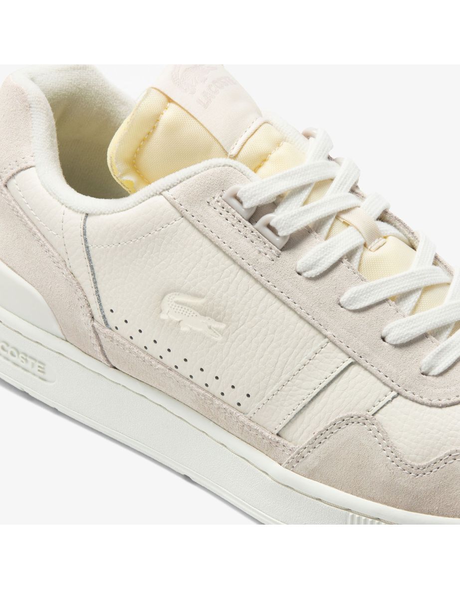 Men's Lacoste T-Clip Shoes in White - 5